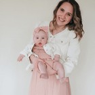 Ivory Cropped Denim Jacket - Infant