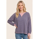 OVERSIZED TERRY STRIPE SWEATSHIRT