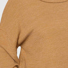 DROP SHOULDER LONG SLEEVE SWEATER KNIT TOP