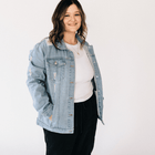 Distressed Denim Jean Jacket - Women