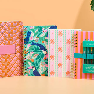 Tropical Blooms Casey Notebook with Phone Loop