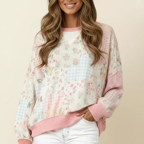 A Little Bias Printed Patchwork Top