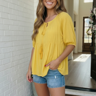 The Bee's Knees Yellow Peplum