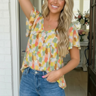 Painted Canvas Green Babydoll Top