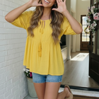 The Bee's Knees Yellow Peplum