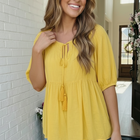 The Bee's Knees Yellow Peplum