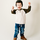 Raglan Baseball Tee Green - Child