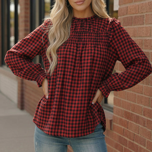 Wildwood Check Red Smock