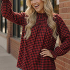Wildwood Check Red Smock