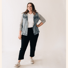 Hooded Denim Jacket - Women