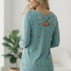 Mint To Be Floral Twist Top