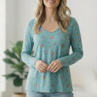 Mint To Be Floral Twist Top