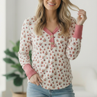 Blushing Meadows Thermal Henley Top