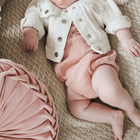 Ivory Cropped Denim Jacket - Infant