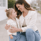 Ivory Cropped Denim Jacket - Child