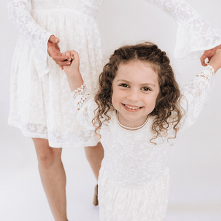 Ivory Lace Mommy & Me Dress - Child