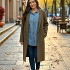 SC - Juliette Olive Mid-Length Coat