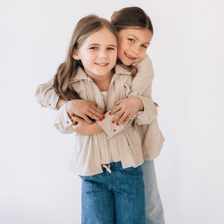 Textured Khaki Jacket - Child