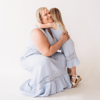 Blue Cotton Maxi Dress - Women