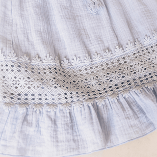 Blue Cotton Maxi Dress - Women