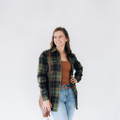 Lightweight Green Flannel - Adult