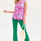 Dear Scarlett Lizzy Tank Top in Pink/Teal