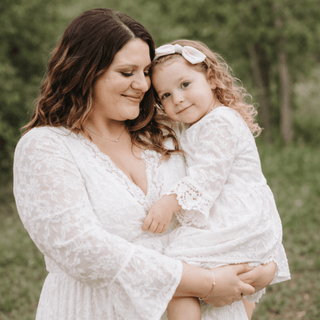 Ivory Lace Mommy & Me Dress - Child