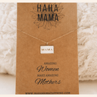 Mama Pendant with White and Gold Necklace