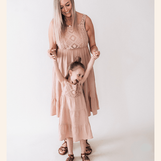 Dusty Rose Crochet Mommy & Me Dress - Women