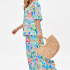 Dear Scarlett Cabana Set in Floral Royal