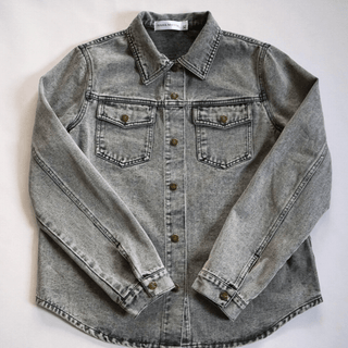 Silver Gray Denim Jacket - Women