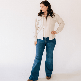 Textured Khaki Jacket - Women
