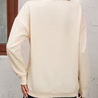 Zip-Up Dropped Shoulder Sweatshirt