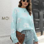 Floral Dropped Shoulder Sweater