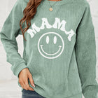 Round Neck Long Sleeve MAMA Graphic Sweatshirt