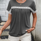 Contrast Round Neck Short Sleeve Tee