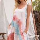 Tie-Dye Sleeveless Dress with Pockets
