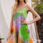 Tie-Dye Sleeveless Dress with Pockets