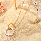 Pearl Hoop Link Pendant Necklace
