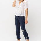 Judy Blue Be The One Cropped Straight Leg Jeans (82145)