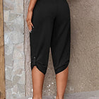Full Size Roll-Tab Capris Pants