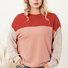 Color Block Dropped Shoulder T-Shirt
