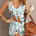 Printed Button Down Sleeveless Dress