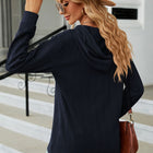 Cable-Knit Long Sleeve Hoodie