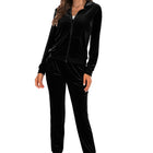 Zip-Up Hooded Jacket and Pants Set
