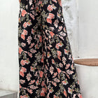 Floral Pull-On Wide Leg Pants