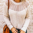 Round Neck Rib-Knit Sweater