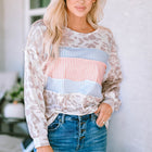 Round Neck Color Block Dropped Shoulder Tee