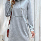 Striped Drawstring Long Sleeve Hoodie