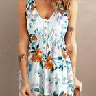 Printed Button Down Sleeveless Dress
